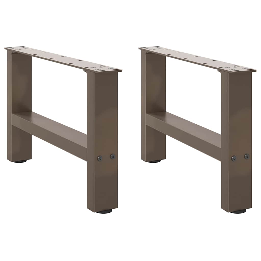 Gambe per Tavolino da Caffè Naturale 2 pz 50x(30-31)cm Acciaio - homemem39
