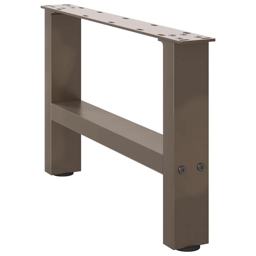 Gambe per Tavolino da Caffè Naturale 2 pz 50x(30-31)cm Acciaio - homemem39
