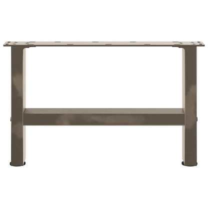 Gambe per Tavolino da Caffè Naturale 2 pz 50x(30-31)cm Acciaio - homemem39