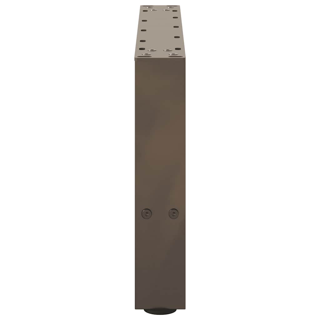Gambe per Tavolino da Caffè Naturale 2 pz 50x(30-31)cm Acciaio - homemem39