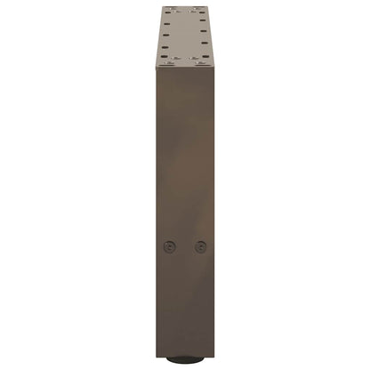 Gambe per Tavolino da Caffè Naturale 2 pz 50x(30-31)cm Acciaio - homemem39