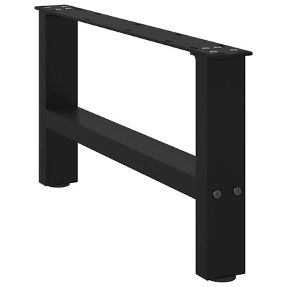Gambe per Tavolino da Caffè Nero 2 pz 60x(30-31) cm Acciaio - homemem39