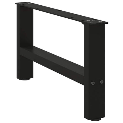 Gambe per Tavolino da Caffè Nero 2 pz 60x(30-31) cm Acciaio - homemem39