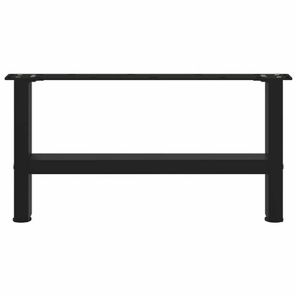Gambe per Tavolino da Caffè Nero 2 pz 60x(30-31) cm Acciaio - homemem39