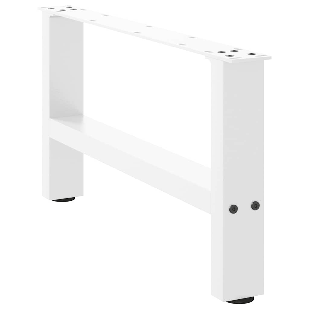 Gambe per Tavolino da Caffè Bianco 2 pz 60x(30-31) cm Acciaio - homemem39