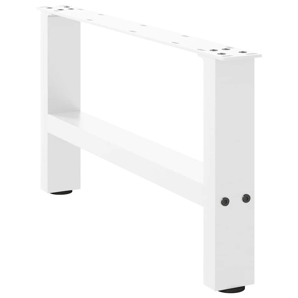 Gambe per Tavolino da Caffè Bianco 2 pz 60x(30-31) cm Acciaio - homemem39