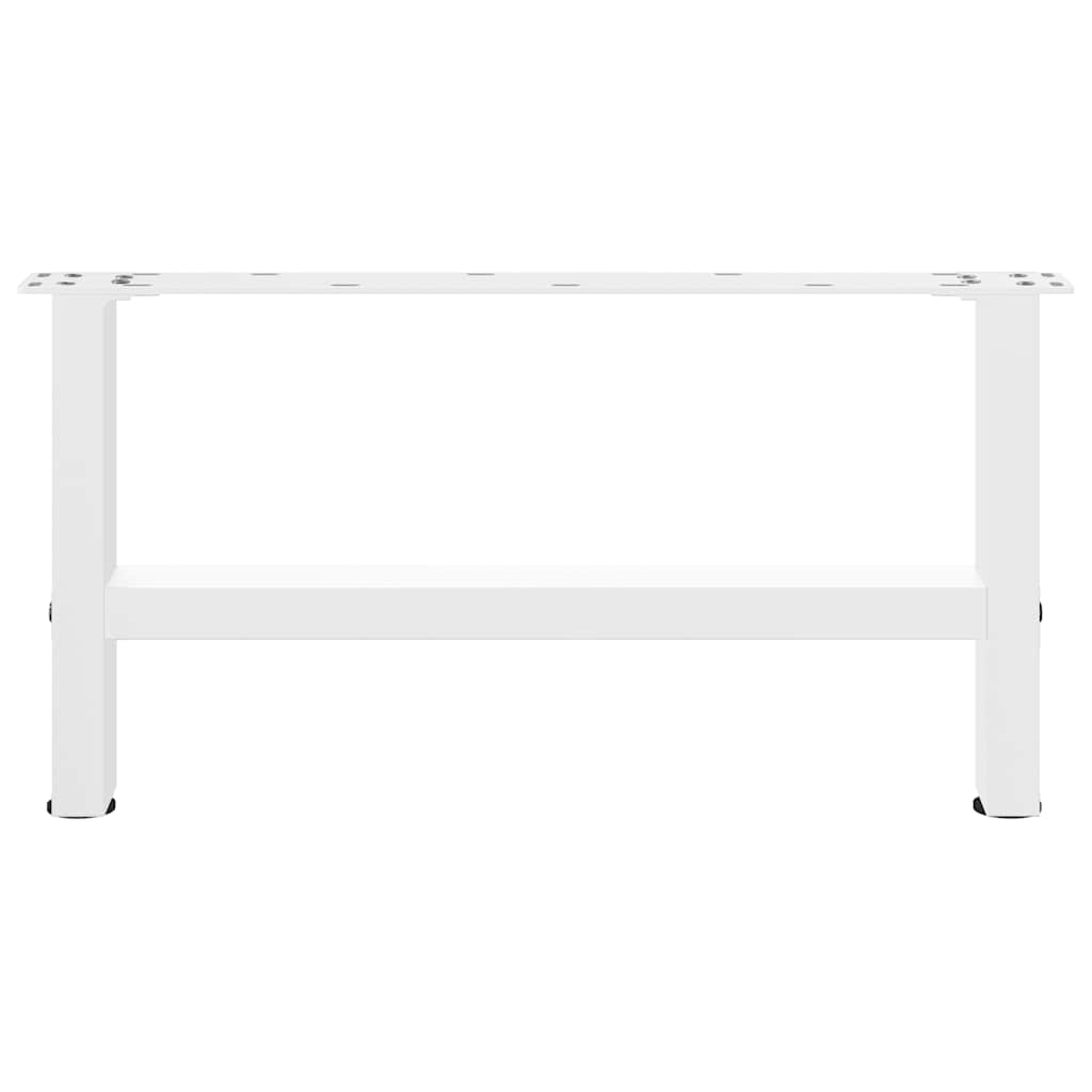Gambe per Tavolino da Caffè Bianco 2 pz 60x(30-31) cm Acciaio - homemem39
