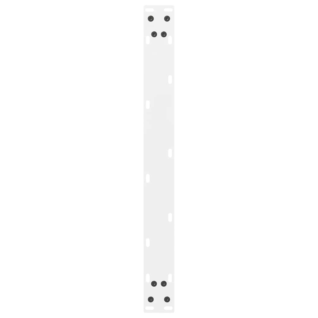 Gambe per Tavolino da Caffè Bianco 2 pz 60x(30-31) cm Acciaio - homemem39