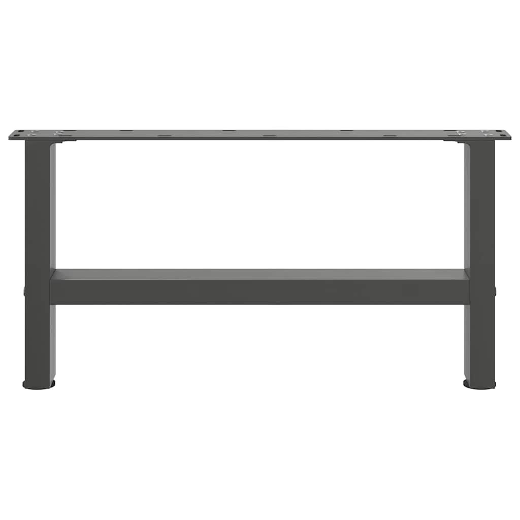 Gambe per Tavolino da Caffè Antracite 2 pz 60x(30-31)cm Acciaio
