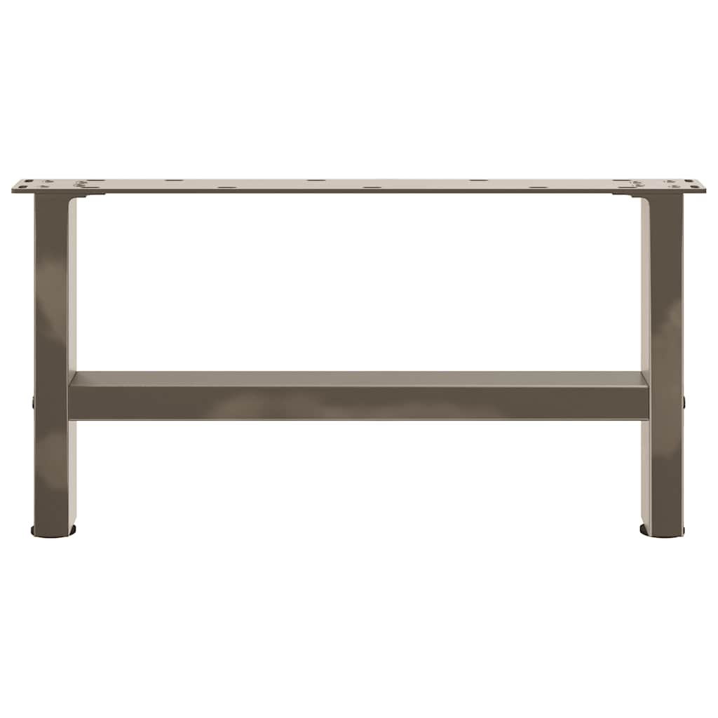 Gambe per Tavolino da Caffè Naturale 2 pz 60x(30-31)cm Acciaio - homemem39