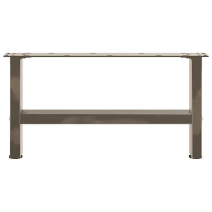 Gambe per Tavolino da Caffè Naturale 2 pz 60x(30-31)cm Acciaio - homemem39