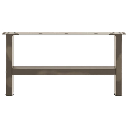 Gambe per Tavolino da Caffè Naturale 2 pz 60x(30-31)cm Acciaio - homemem39