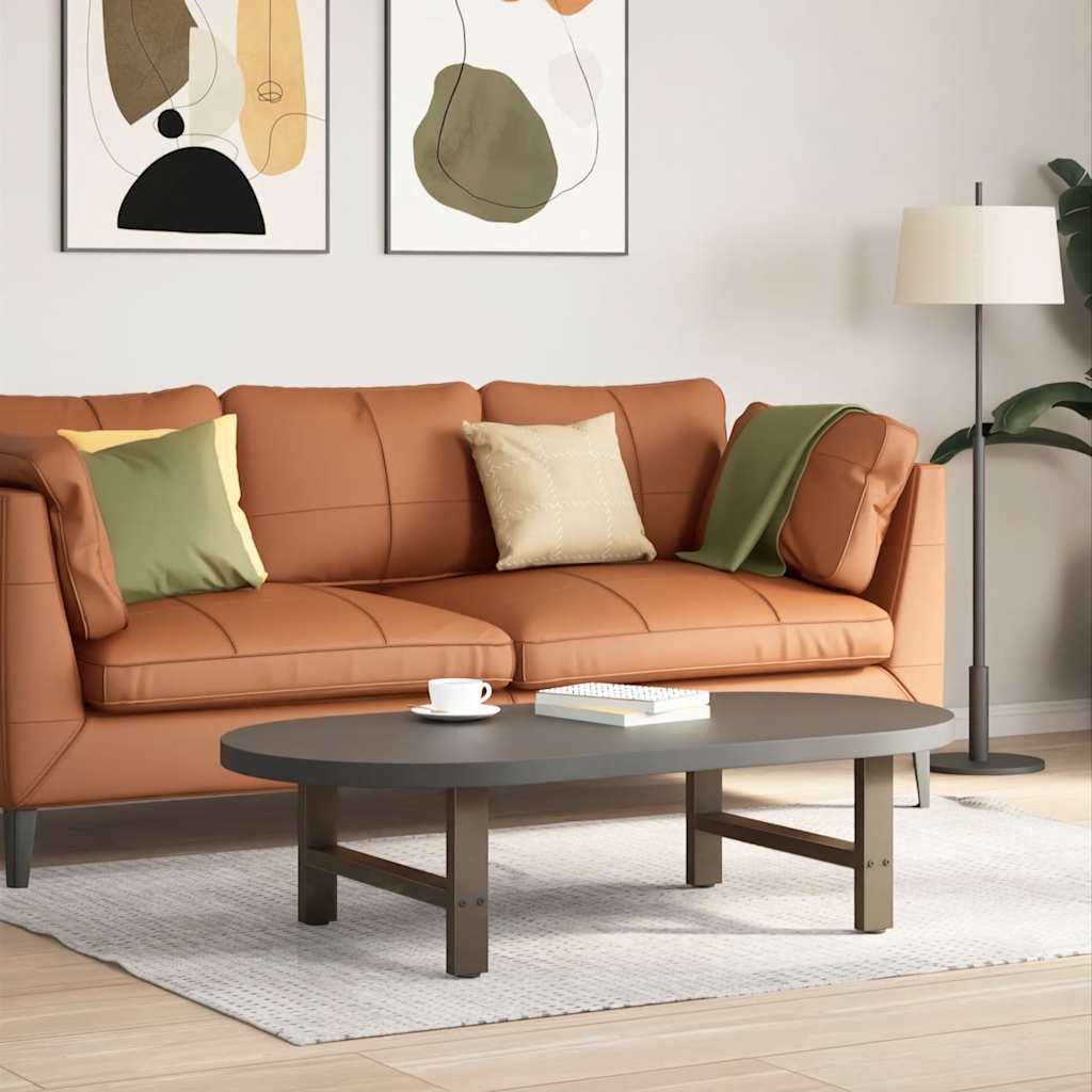 Gambe per Tavolino da Caffè Naturale 2 pz 60x(30-31)cm Acciaio - homemem39