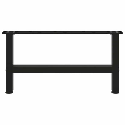 Gambe per Tavolino da Caffè Nero 2 pz 70x(30-31) cm Acciaio - homemem39