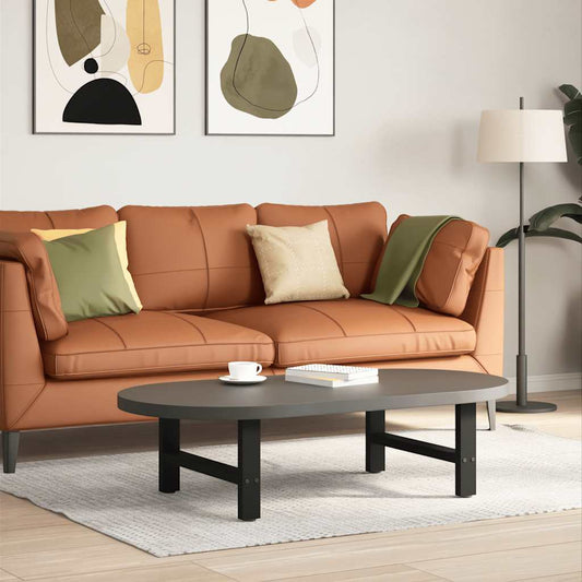 Gambe per Tavolino da Caffè Nero 2 pz 70x(30-31) cm Acciaio - homemem39
