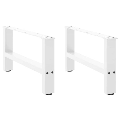 Gambe per Tavolino da Caffè Bianco 2 pz 70x(30-31) cm Acciaio