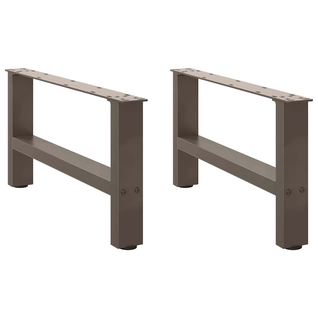Gambe per Tavolino da Caffè Naturale 2 pz 70x(30-31)cm Acciaio - homemem39