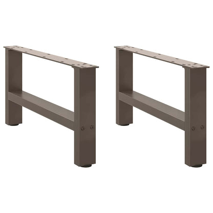 Gambe per Tavolino da Caffè Naturale 2 pz 70x(30-31)cm Acciaio - homemem39