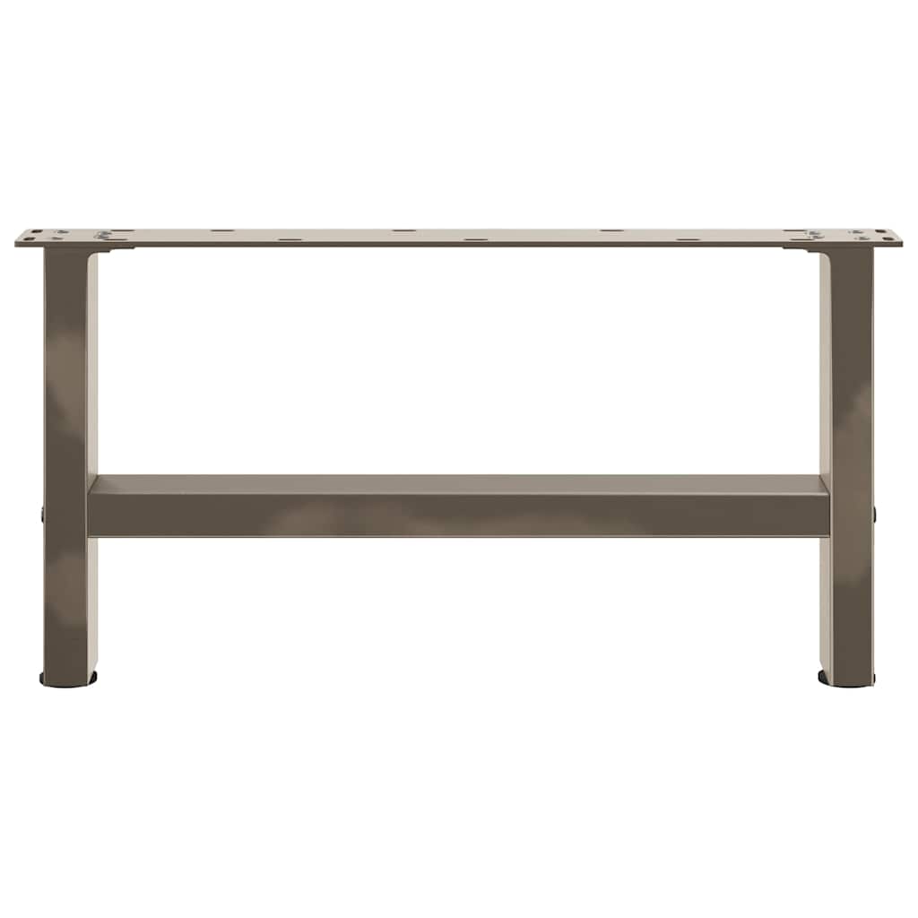 Gambe per Tavolino da Caffè Naturale 2 pz 70x(30-31)cm Acciaio - homemem39
