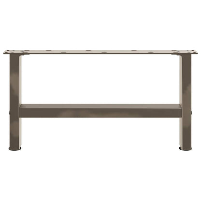 Gambe per Tavolino da Caffè Naturale 2 pz 70x(30-31)cm Acciaio - homemem39