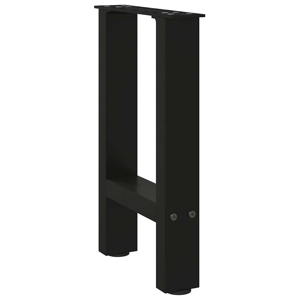 Gambe per Tavolino Nero 2 pz 28x(42-43) cm Acciaio - homemem39