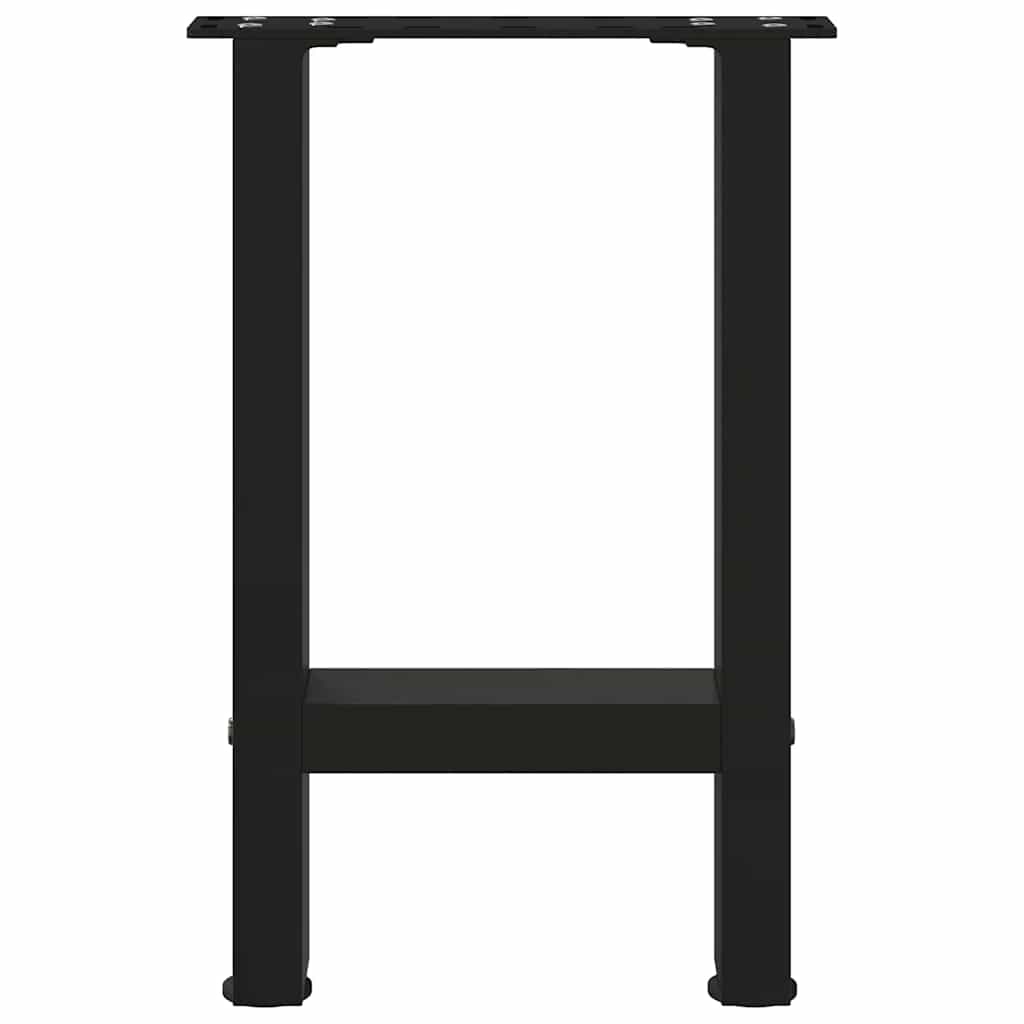 Gambe per Tavolino Nero 2 pz 28x(42-43) cm Acciaio - homemem39