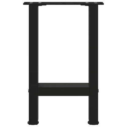 Gambe per Tavolino Nero 2 pz 28x(42-43) cm Acciaio - homemem39