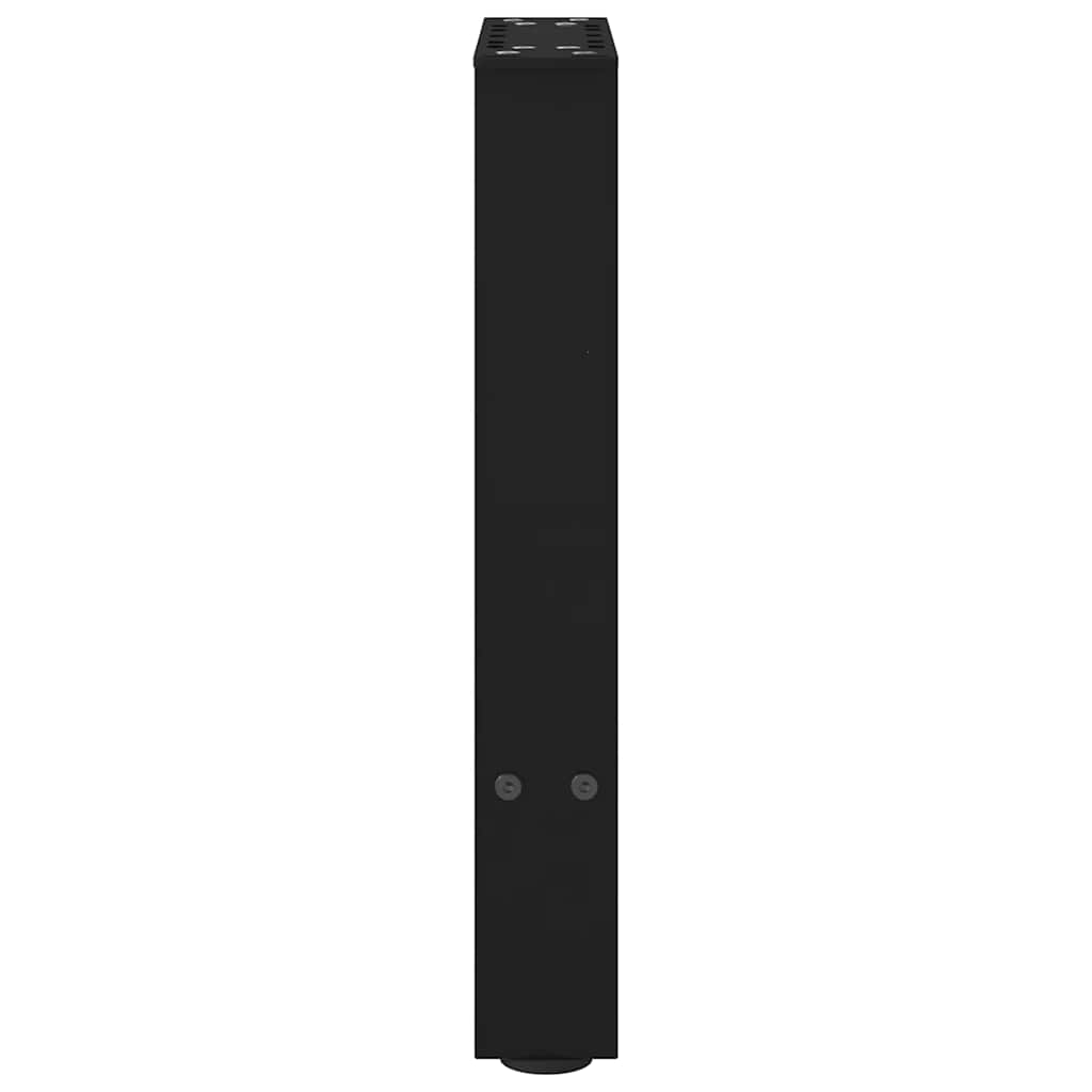 Gambe per Tavolino Nero 2 pz 28x(42-43) cm Acciaio - homemem39
