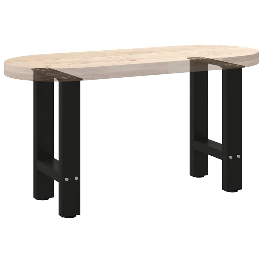Gambe per Tavolino Nero 2 pz 28x(42-43) cm Acciaio - homemem39