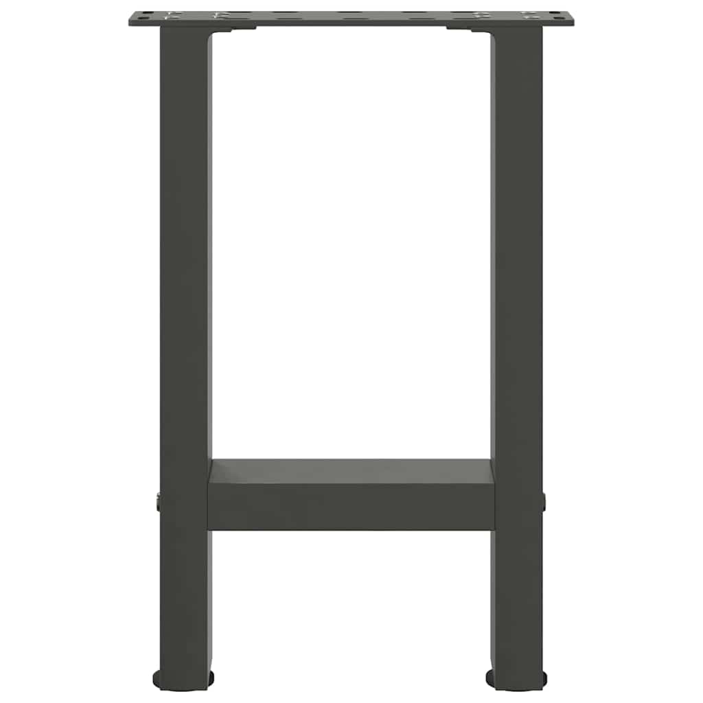 Gambe per Tavolino da Caffè Antracite 2 pz 28x(42-43)cm Acciaio