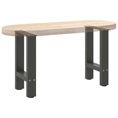 Gambe per Tavolino da Caffè Antracite 2 pz 28x(42-43)cm Acciaio
