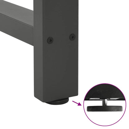 Gambe per Tavolino da Caffè Antracite 2 pz 28x(42-43)cm Acciaio