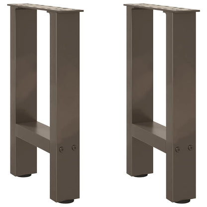 Gambe per Tavolino Naturale 2 pz 28x(42-43) cm Acciaio - homemem39