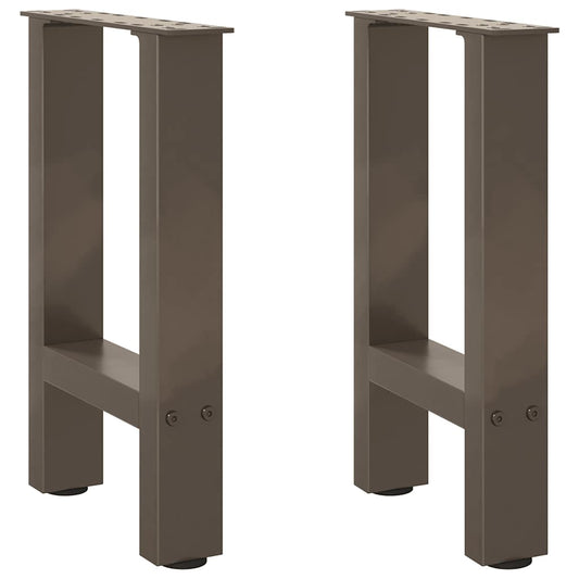 Gambe per Tavolino Naturale 2 pz 28x(42-43) cm Acciaio - homemem39