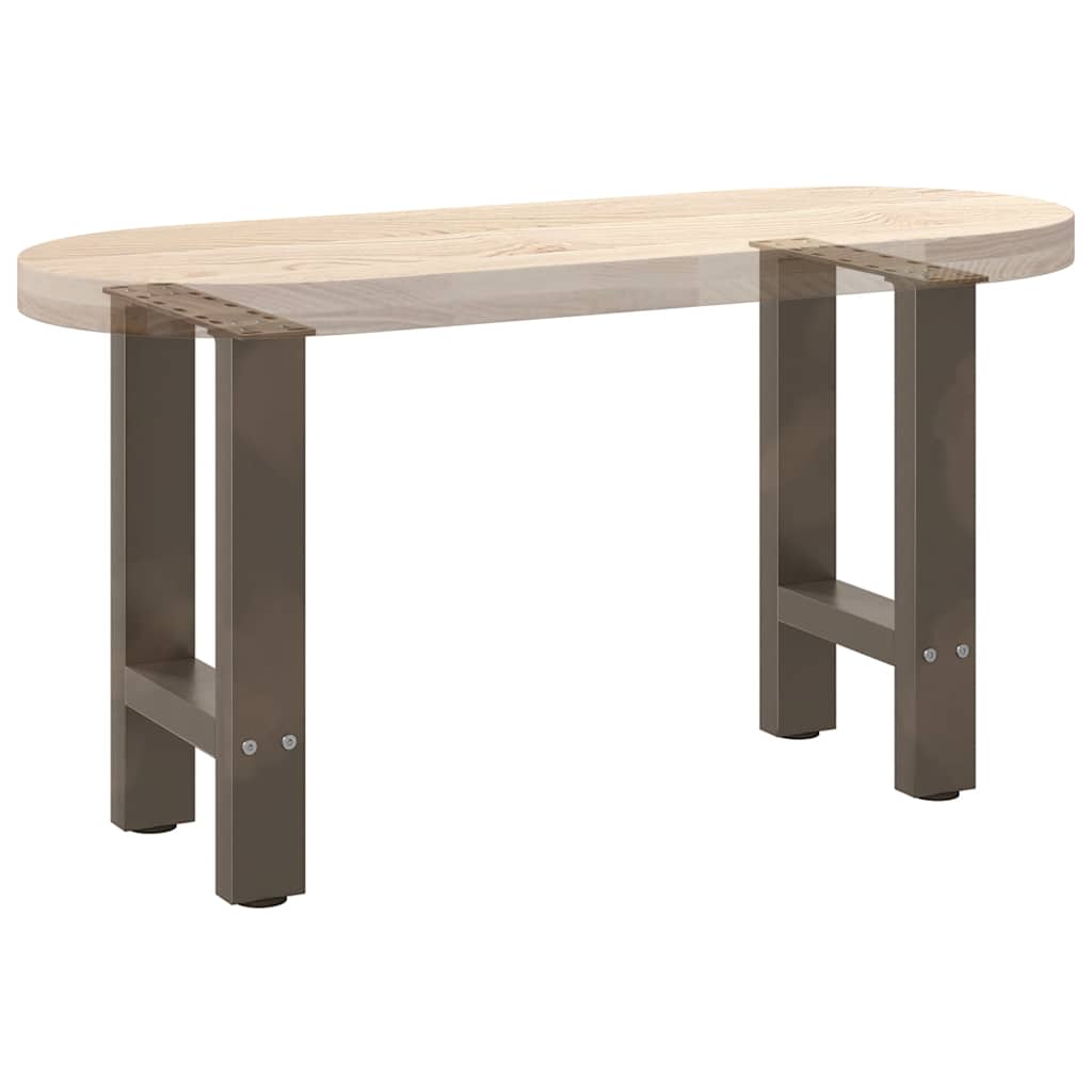 Gambe per Tavolino Naturale 2 pz 28x(42-43) cm Acciaio - homemem39