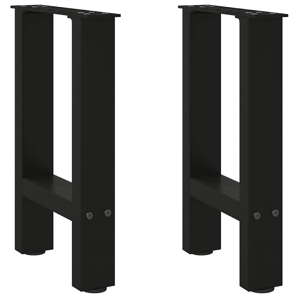Gambe per Tavolino Nero 2 pz 38x(42-43) cm Acciaio - homemem39
