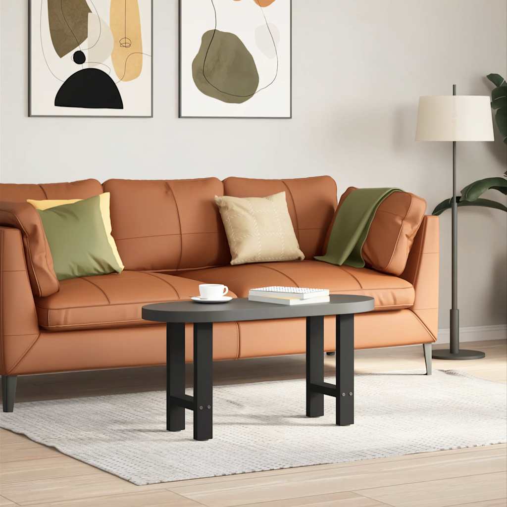 Gambe per Tavolino Nero 2 pz 38x(42-43) cm Acciaio - homemem39