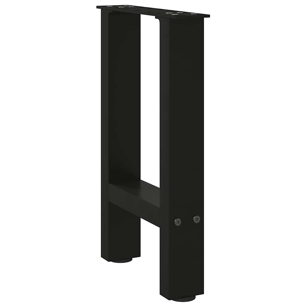 Gambe per Tavolino Nero 2 pz 38x(42-43) cm Acciaio - homemem39