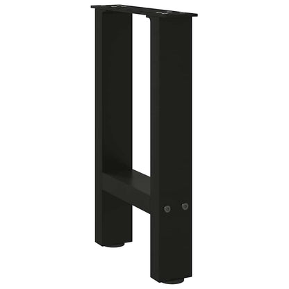 Gambe per Tavolino Nero 2 pz 38x(42-43) cm Acciaio - homemem39