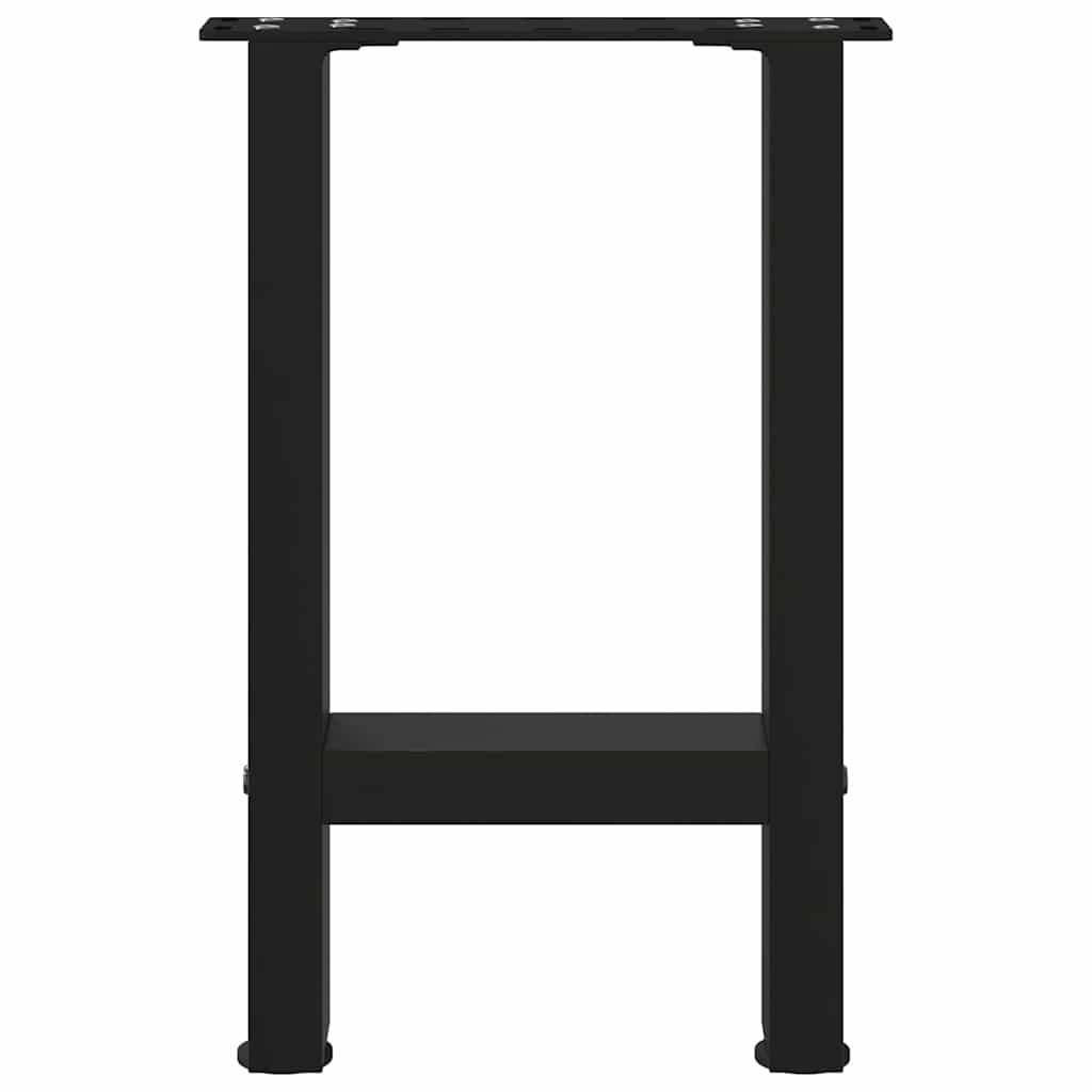 Gambe per Tavolino Nero 2 pz 38x(42-43) cm Acciaio - homemem39