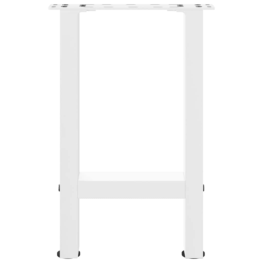 Gambe per Tavolino Bianco 2 pz 38x(42-43) cm Acciaio - homemem39