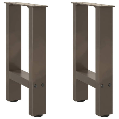 Gambe per Tavolino Naturale 2 pz 38x(42-43) cm Acciaio - homemem39
