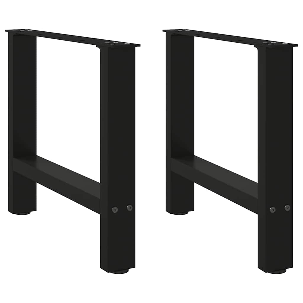 Gambe per Tavolino da Caffè Nero 2 pz 50x(42-43) cm Acciaio - homemem39