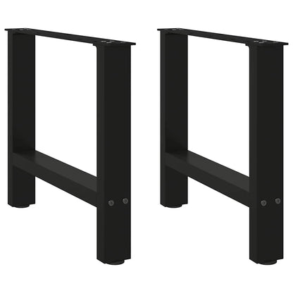 Gambe per Tavolino da Caffè Nero 2 pz 50x(42-43) cm Acciaio - homemem39