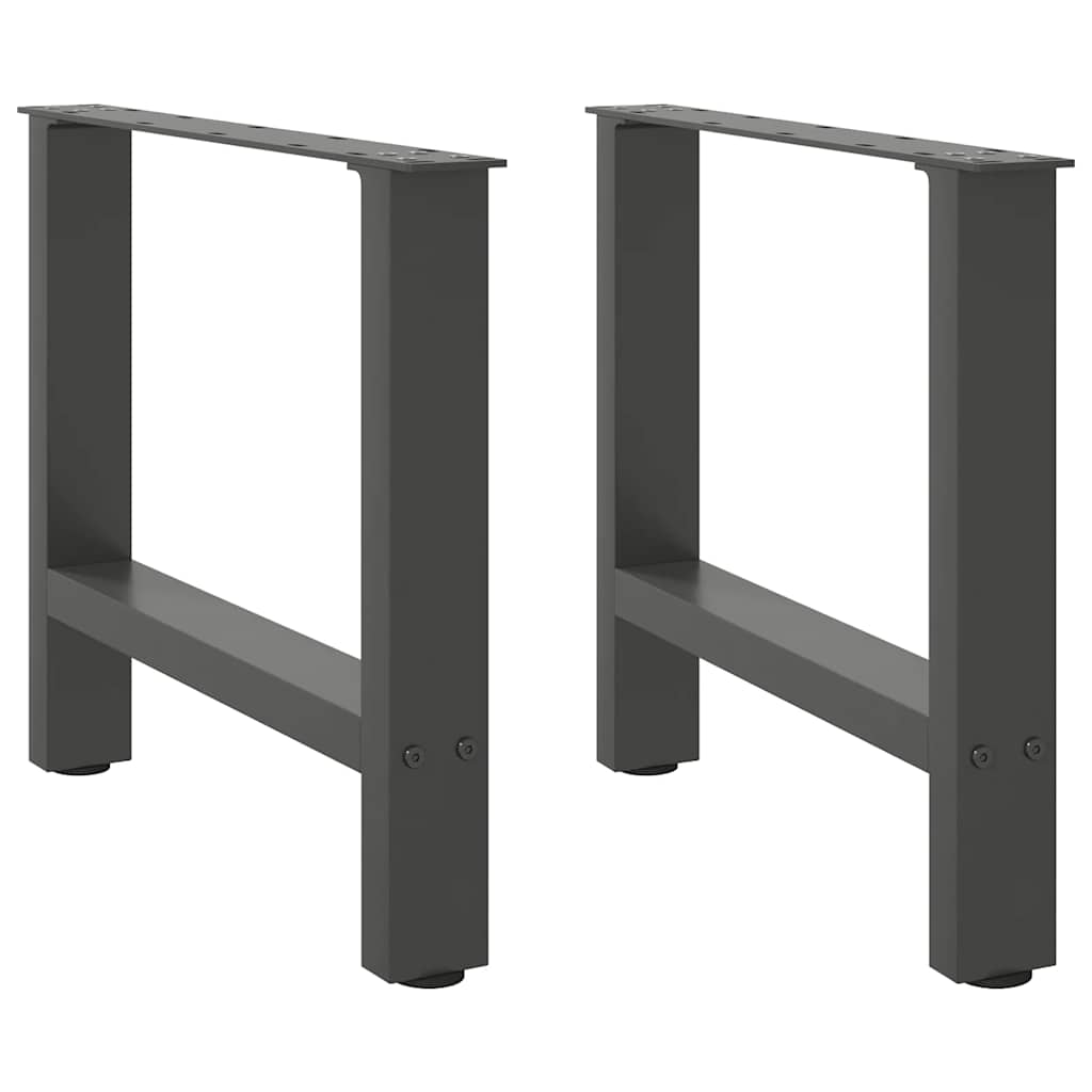 Gambe per Tavolino da Caffè Antracite 2 pz 50x(42-43)cm Acciaio - homemem39