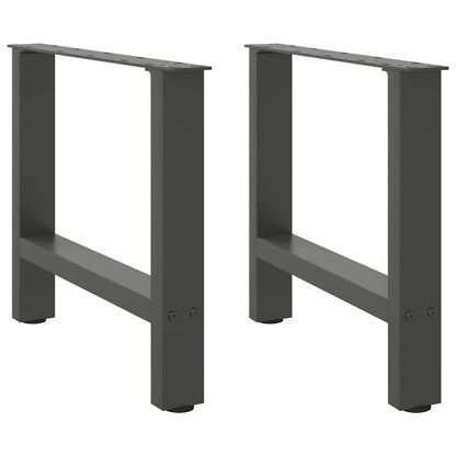 Gambe per Tavolino da Caffè Antracite 2 pz 50x(42-43)cm Acciaio - homemem39