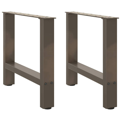 Gambe per Tavolino da Caffè Naturale 2 pz 50x(42-43) cm Acciaio - homemem39
