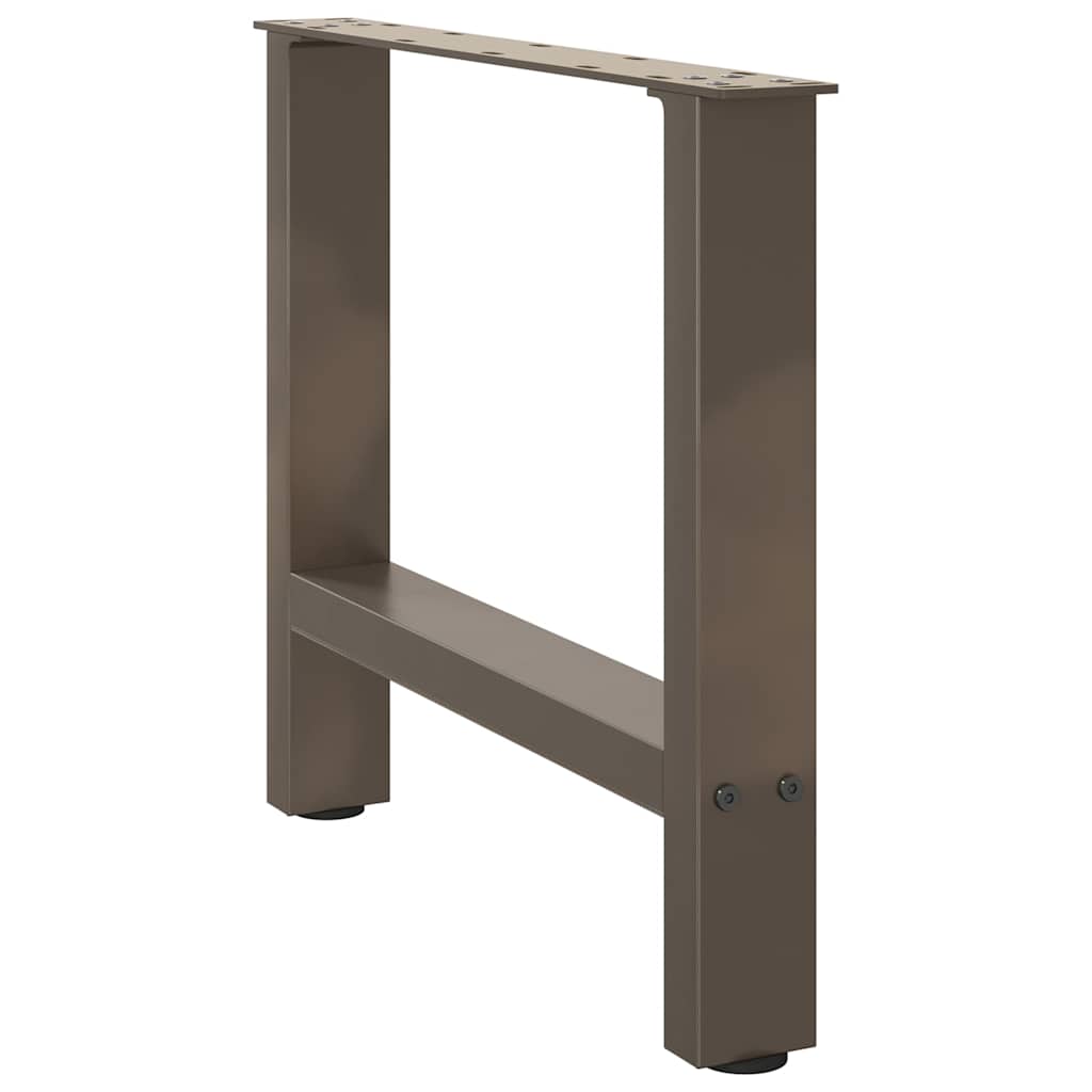 Gambe per Tavolino da Caffè Naturale 2 pz 50x(42-43) cm Acciaio - homemem39