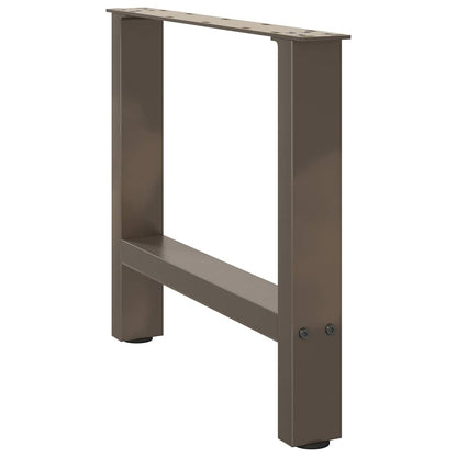 Gambe per Tavolino da Caffè Naturale 2 pz 50x(42-43) cm Acciaio - homemem39