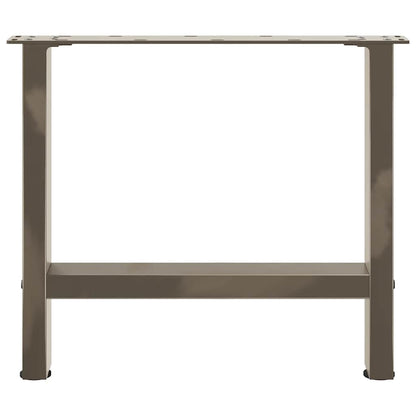 Gambe per Tavolino da Caffè Naturale 2 pz 50x(42-43) cm Acciaio - homemem39